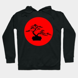 Bonsai tree in red circle Hoodie